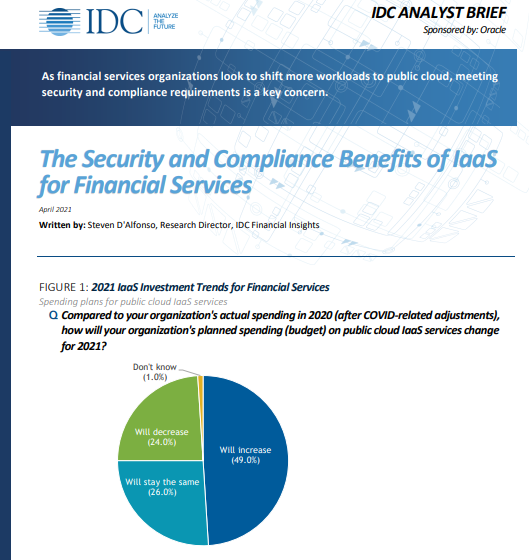  The Security And Compliance Benefits Of IaaS For Financial Services