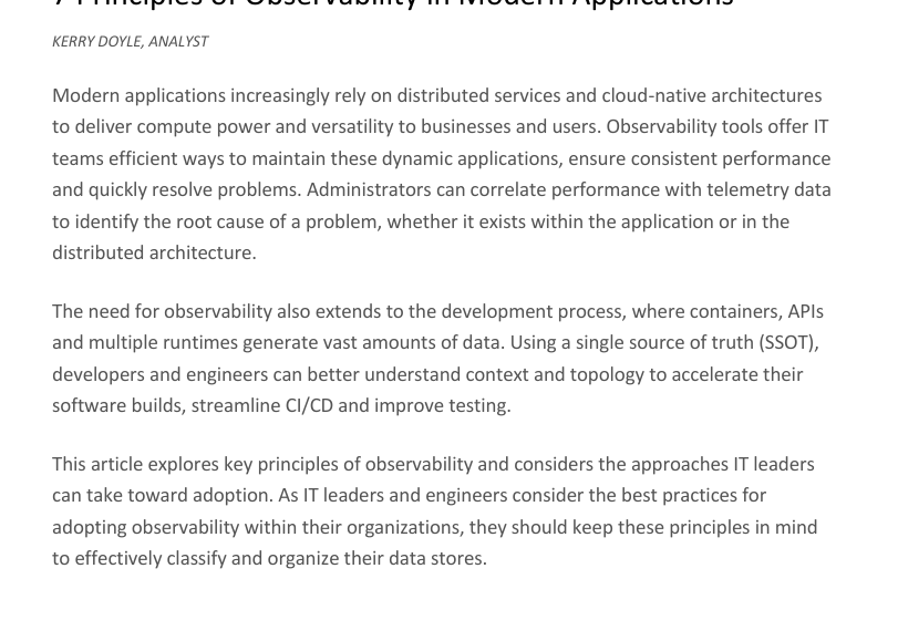  7 Principles ofObservability in ModernApplications