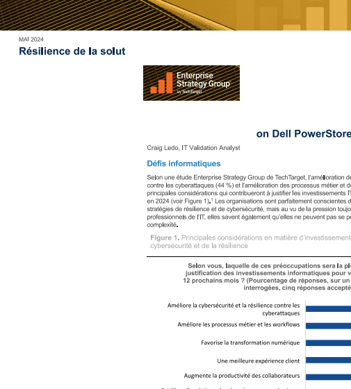  Résilience de la solut