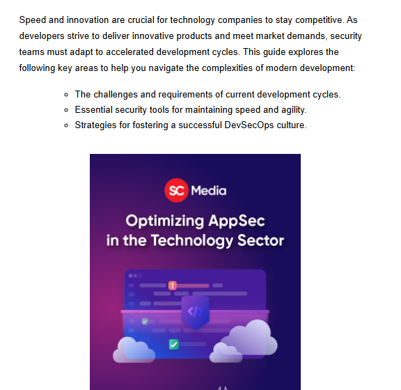  Optimizing AppSec in the Technology Sector