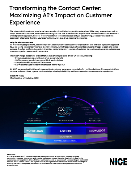  AI-powered CX Transformation: Preparing for the 2030 Contact Center