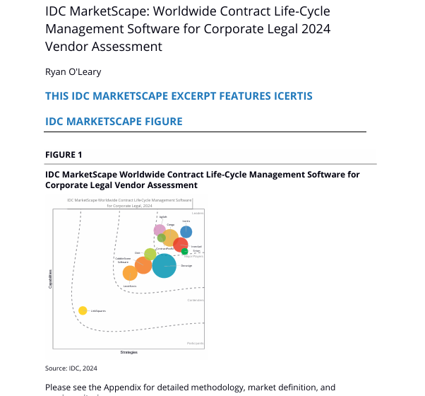  IDC MarketScape Names Icertis a CLM Leader for Corporate Legal Once Again