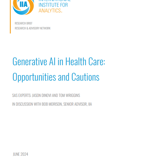  Generative AI in Health Care:Opportunities and Cautions