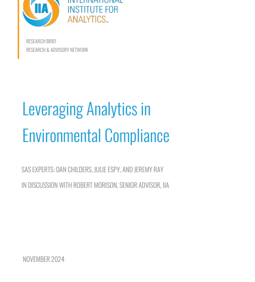  Leveraging Analytics inEnvironmental Compliance