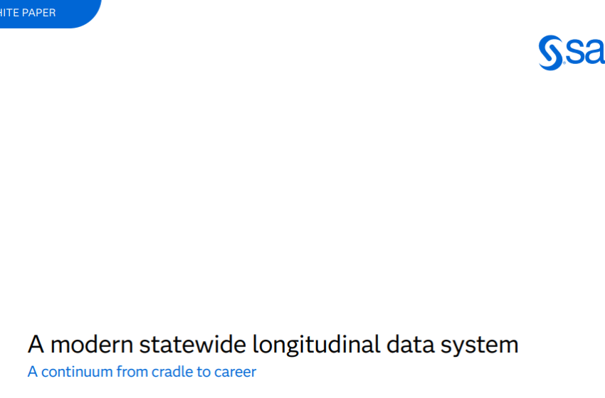  A modern statewide longitudinal data system