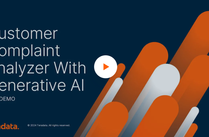  Accelerating Complaint Resolution with Teradata and Amazon Bedrock