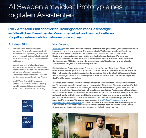  AI Sweden entwickelt Prototyp eines digitalen Assistenten