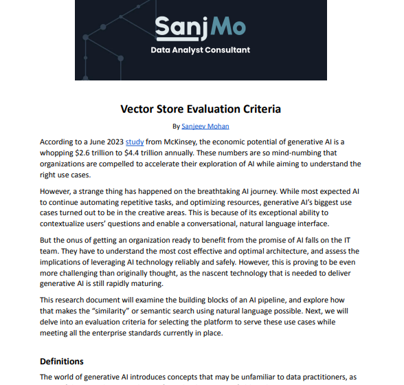  SanjMo: Vector Store Evaluation Criteria