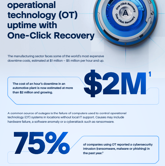  Maintaining operational technology (OT) uptime with One-Click Recovery