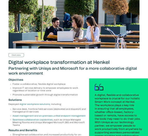  Digital workplace transformation