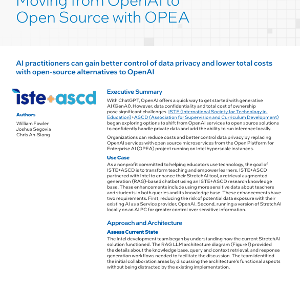  Moving from OpenAI toOpen Source with OPEA