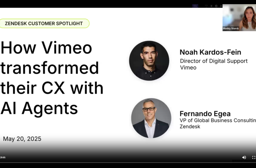  Zendesk Customer Spotlight Webinar: How Vimeo transformed their CX with AI Agents