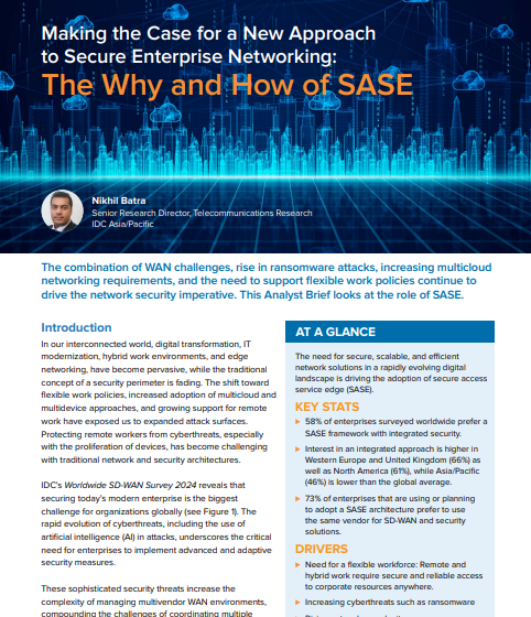  IDC Analyst Brief 2025: Making a Case for SASE