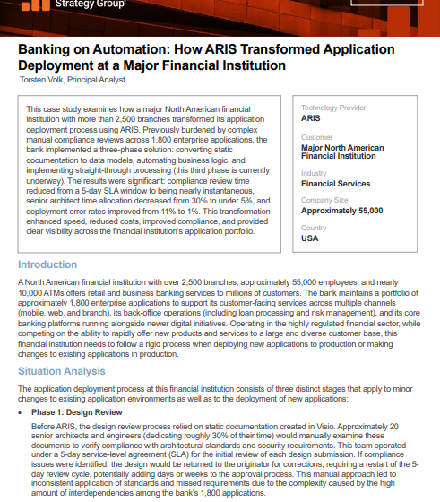  Banking on Automation: How ARIS Transformed Application Deployment at a Major Financial Institution