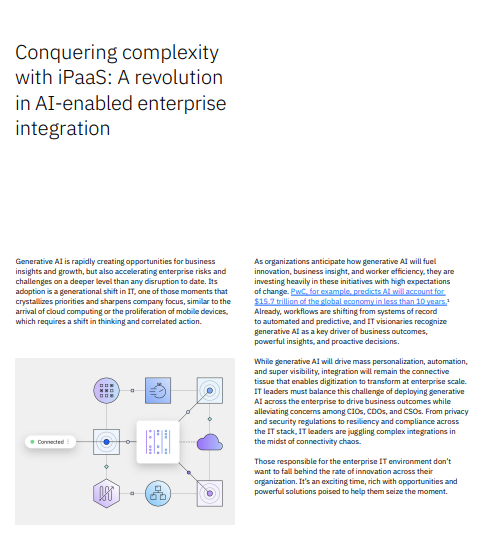  Conquering complexity with iPaaS: A revolution in AI-enabled enterprise integration