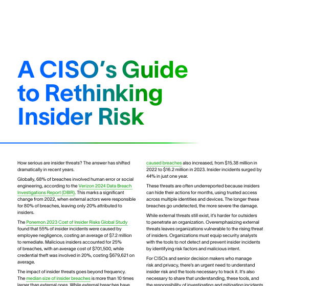 A CISOs Guide to Rethinking Insider Risk