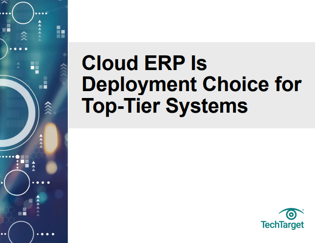  Cloud ERP Is Deployment Choice for Top-Tier Systems