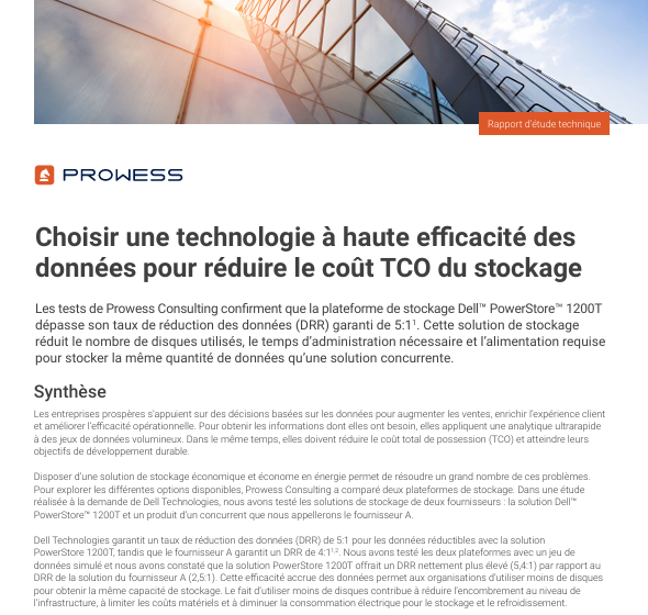 Choisir une technologie haute efficacit des donnes pour rduire le cot TCO du stockage