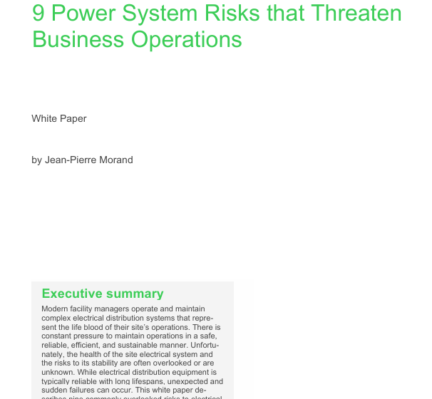  9 Power System Risks that Threaten Business Operations