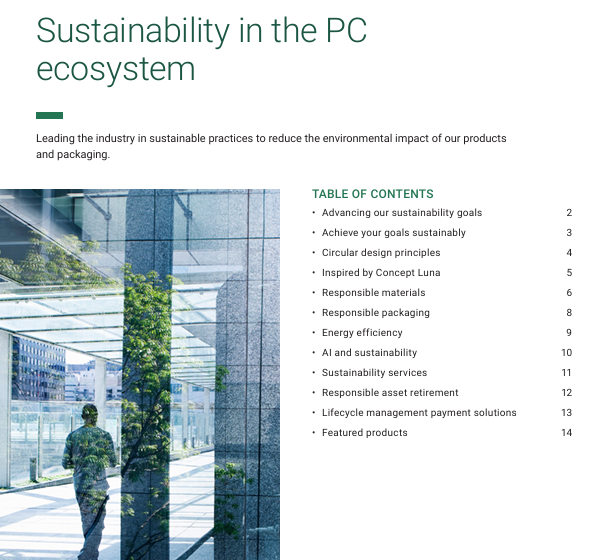  Sustainability in the PC ecosystem