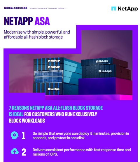  NETAPP ASA: Modernize with simple, powerful, and affordable all-flash block storage