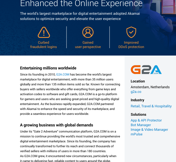  Learn how G2A.COM protected users and enhanced the online experience