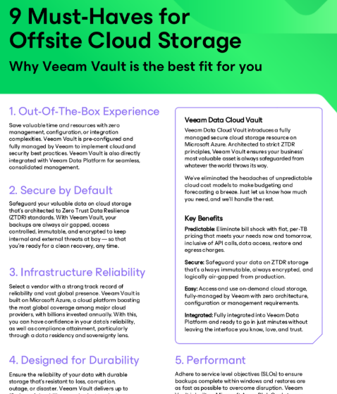  9 Must-Haves for Offsite Cloud Storage
