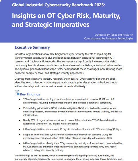  Global Industrial Cybersecurity Benchmark 2025