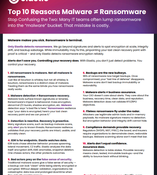  Top 10 Reasons Malware Does not Equal Ransomware