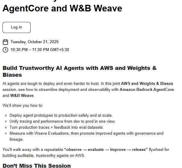  Inside the black box: AI agent observability with Amazon Bedrock AgentCore and W&B Weave