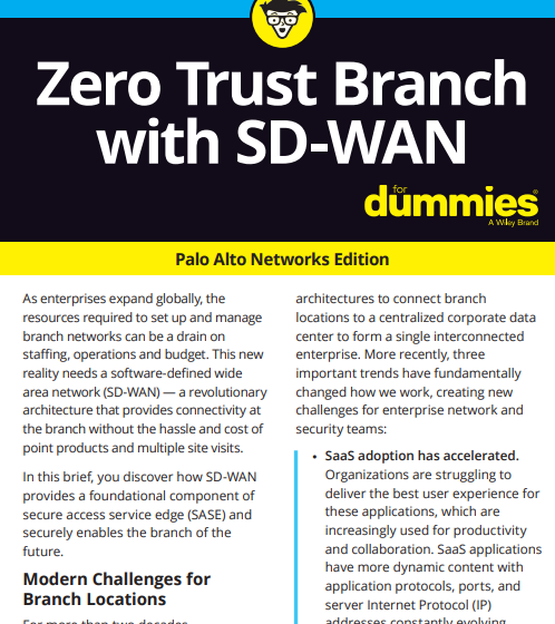 Zero Trust Branch with SD-WAN