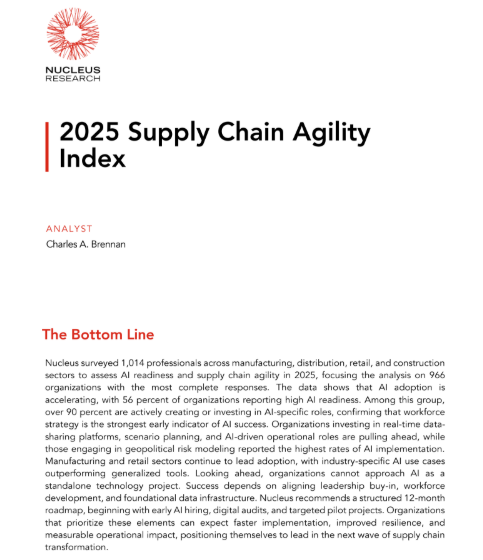  2025 Supply Chain Agility Index