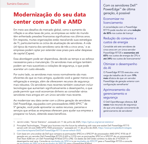  Data center modernization with latest Dell PowerEdge & AMD_Exec Summary