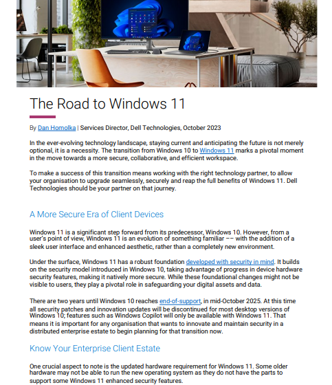 The Road to Windows 11