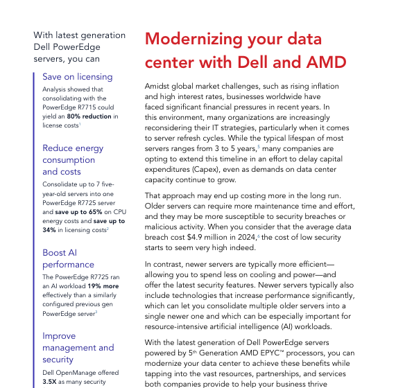  Modernizing your data center with Dell and AMD