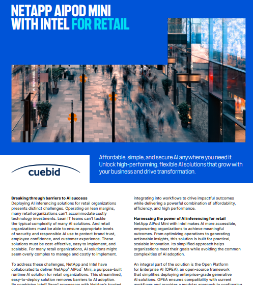  NetApp AIpod Mini with Intel for Retail – cuebid