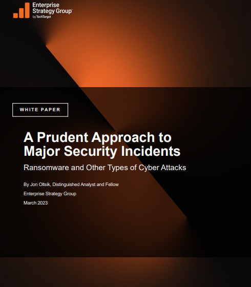  ESG Report – A prudent approach to major security incidents