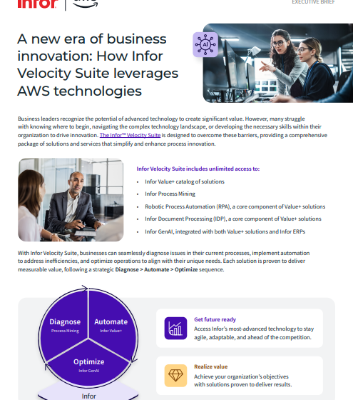 A new era of business innovation: How Infor Velocity Suite leverages AWS technologies