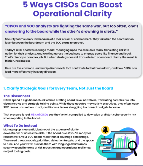  5 Ways CISO Boost Ops Clarity Blog