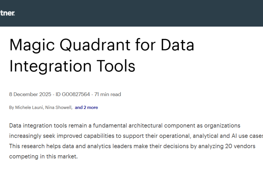  2025 Gartner Magic Quadrant for Data Integration Tools