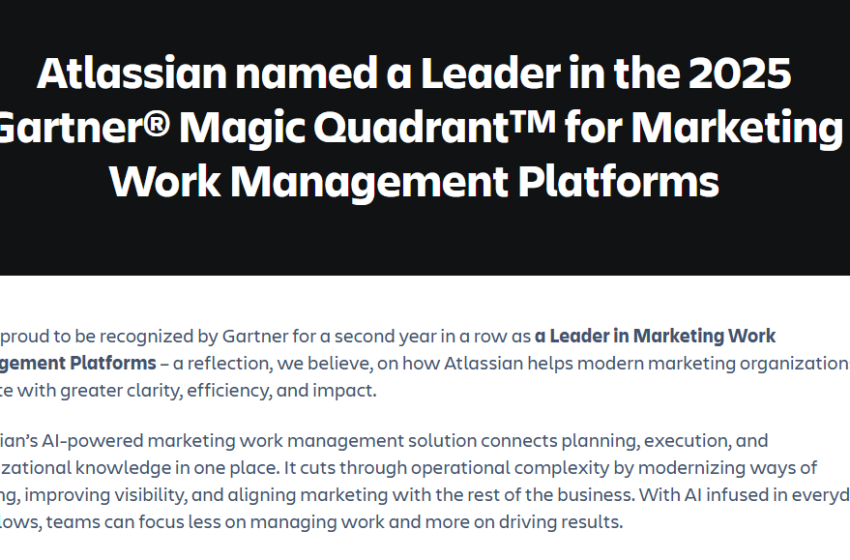  Leader in Gartner’s Marketing Work Management MQ
