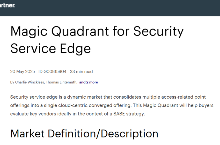  Gartner SSE MQ Leader 2025