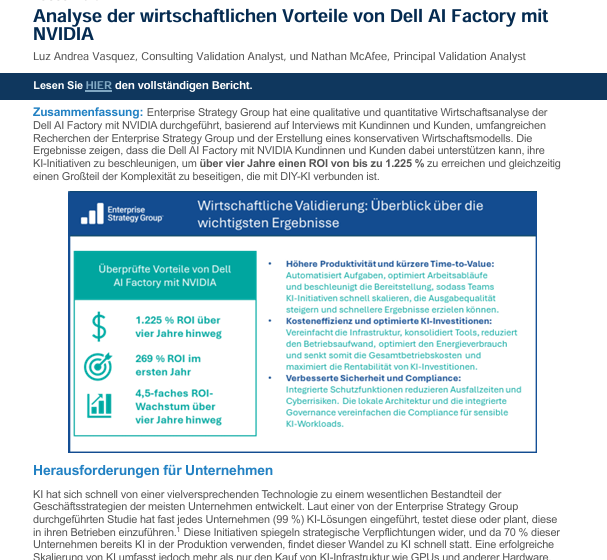  Analyse des avantages conomiques de Dell AI Factory avec NVIDIA
