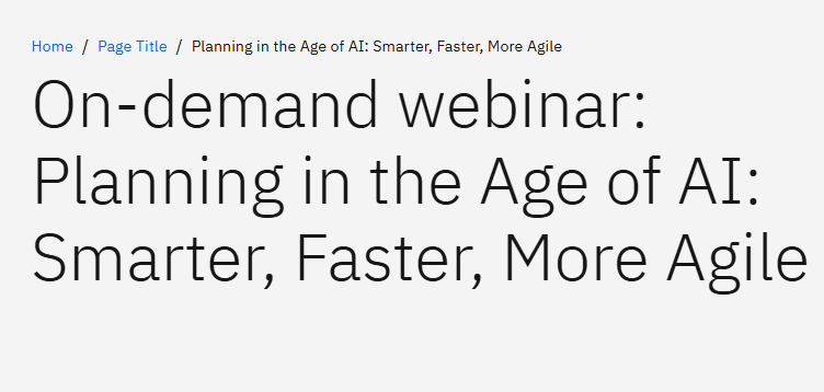  Planning in the Age of AI: Smarter, Faster, More Agile