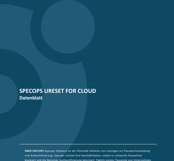  Specops uReset for cloud Datenblatt
