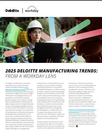  Deloitte Manufacturing Trends: From a Workday Lens