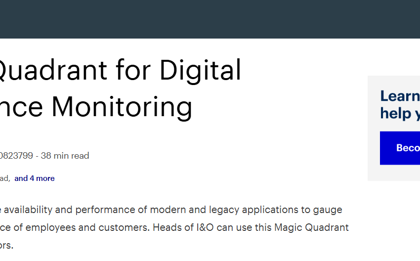  2025 Gartner Magic Quadrant for Digital Experience Monitoring