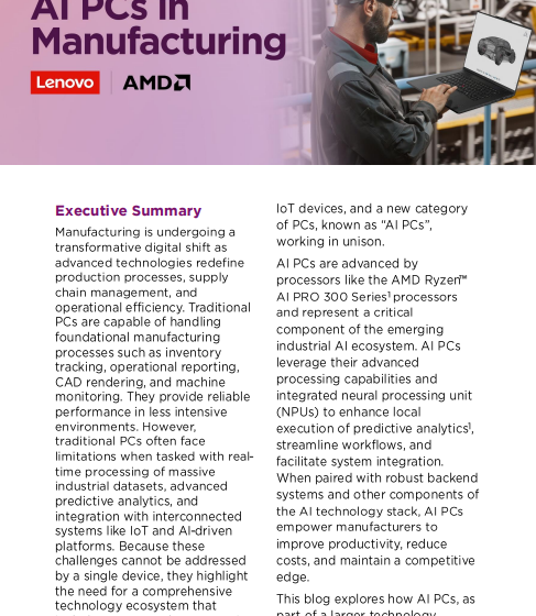  AI PCs in Manufacturing