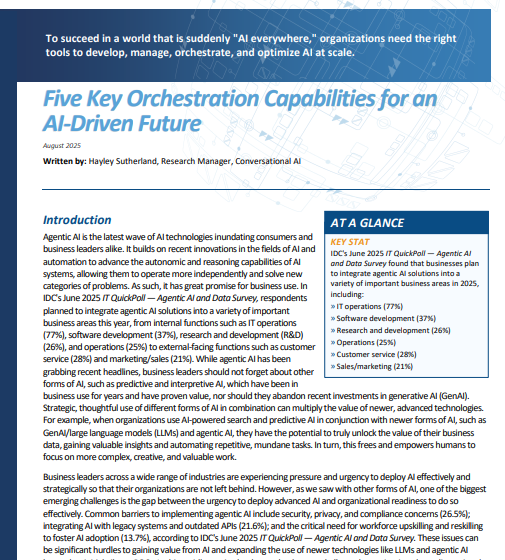  Five key orchestration capabilities for an AI driven future