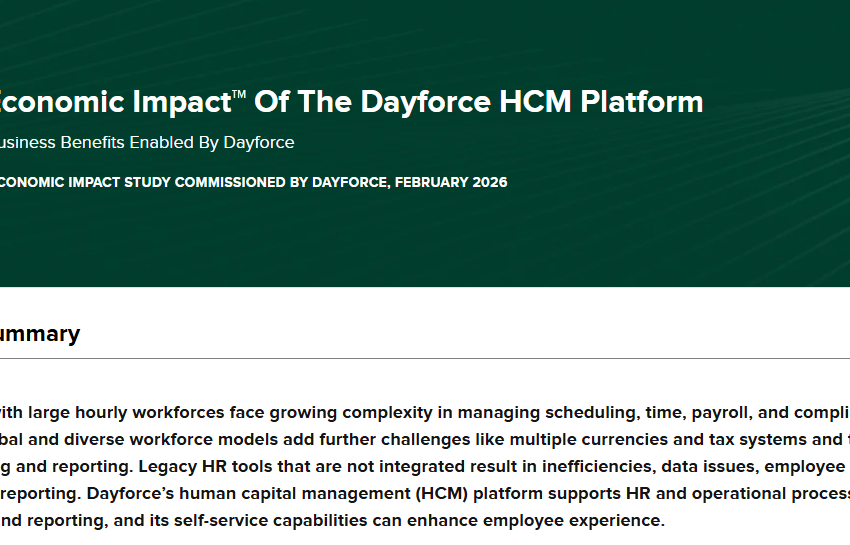  The Total Economic Impact Of The Dayforce HCM Platform – NAM